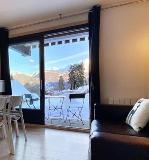La marmotte: Vue Mont Blanc, terrasse, parking - Appartement 2 Chambres avec Vue sur la Montagne - 1