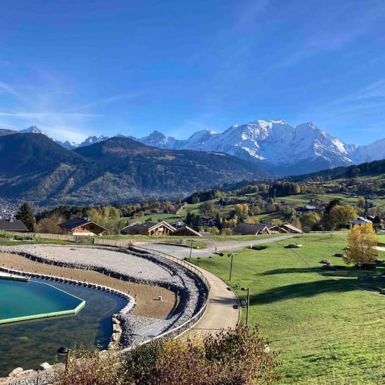La marmotte: Vue Mont Blanc, terrasse, parking - Appartement 2 Chambres avec Vue sur la Montagne - 16