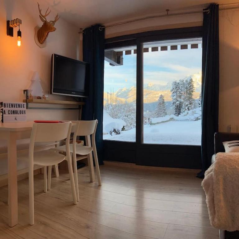 La marmotte: Vue Mont Blanc, terrasse, parking - Appartement 2 Chambres avec Vue sur la Montagne - 4