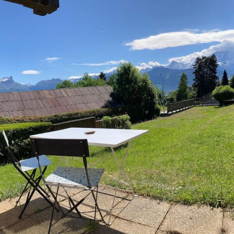 La marmotte: Vue Mont Blanc, terrasse, parking - Appartement 2 Chambres avec Vue sur la Montagne - 23