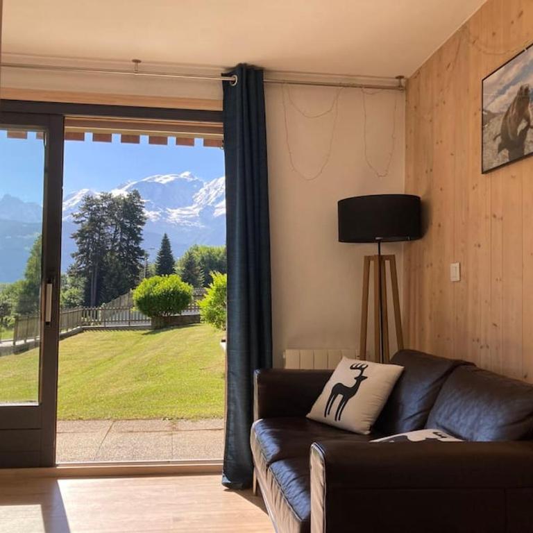 La marmotte: Vue Mont Blanc, terrasse, parking - Appartement 2 Chambres avec Vue sur la Montagne - 6