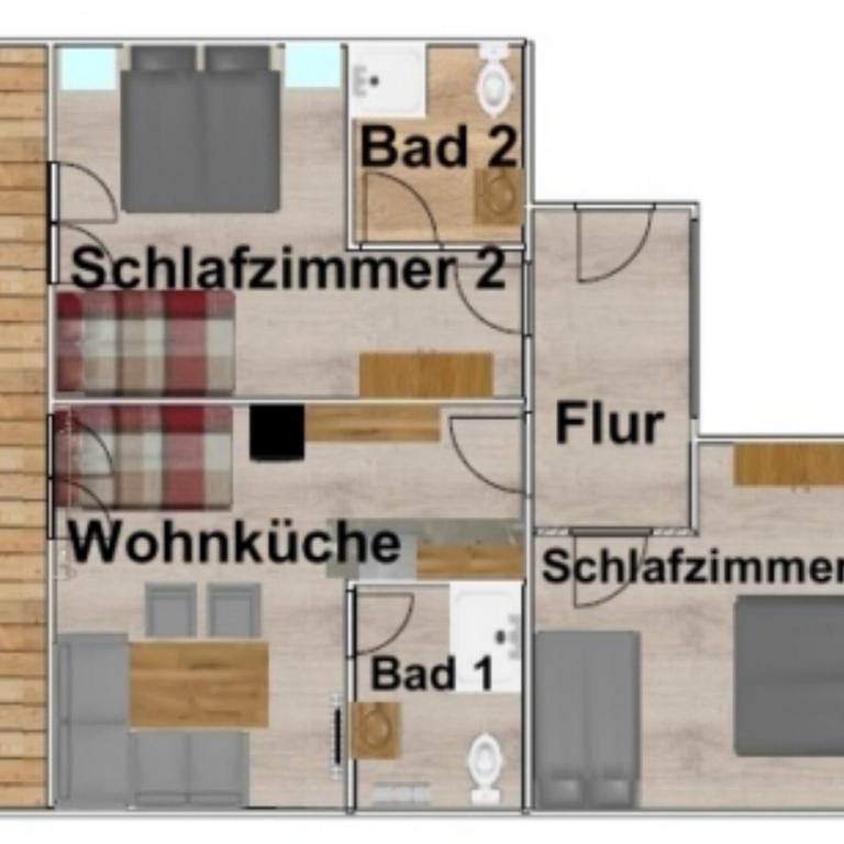 Hotel Gletschermühle - Appartamento con 2 Camere da Letto e Balcone - 11