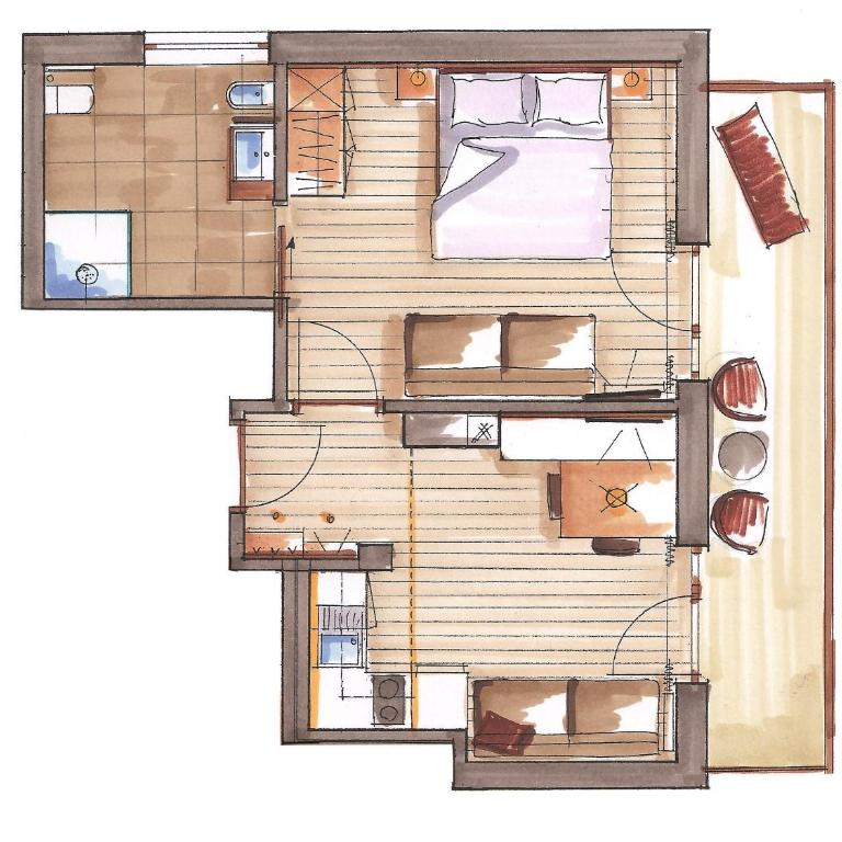 Appartement Hotel Erlhof Deluxe - Appartamento con 1 Camera da Letto e Divano-Letto - 15