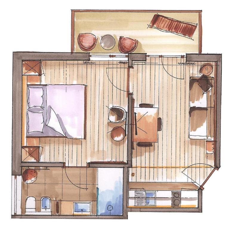 Appartement Hotel Erlhof Deluxe - Appartamento con 1 Camera da Letto e Divano-Letto - 18