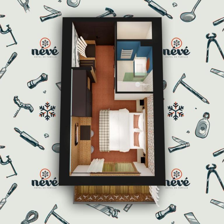 Hôtel Névé - Chambre Double ou Lits Jumeaux Deluxe avec Balcon - 5