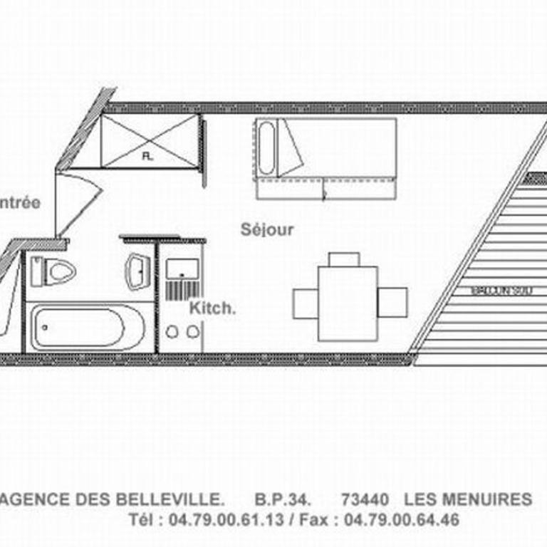 Studio Lumineux au Pied des Pistes avec Balcon – 3 Pers. - FR-1-344-1056 - Estudio - 13