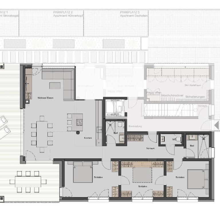 Tanners Chalet Apartments - Apartment mit 3 Schlafzimmern - 9