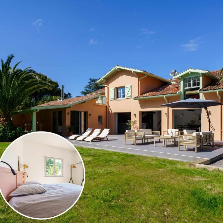 Villa familiale à Biarritz, Parc privé, Pelote Basque & Boulodrome - Chambre Double avec Terrasse - 21
