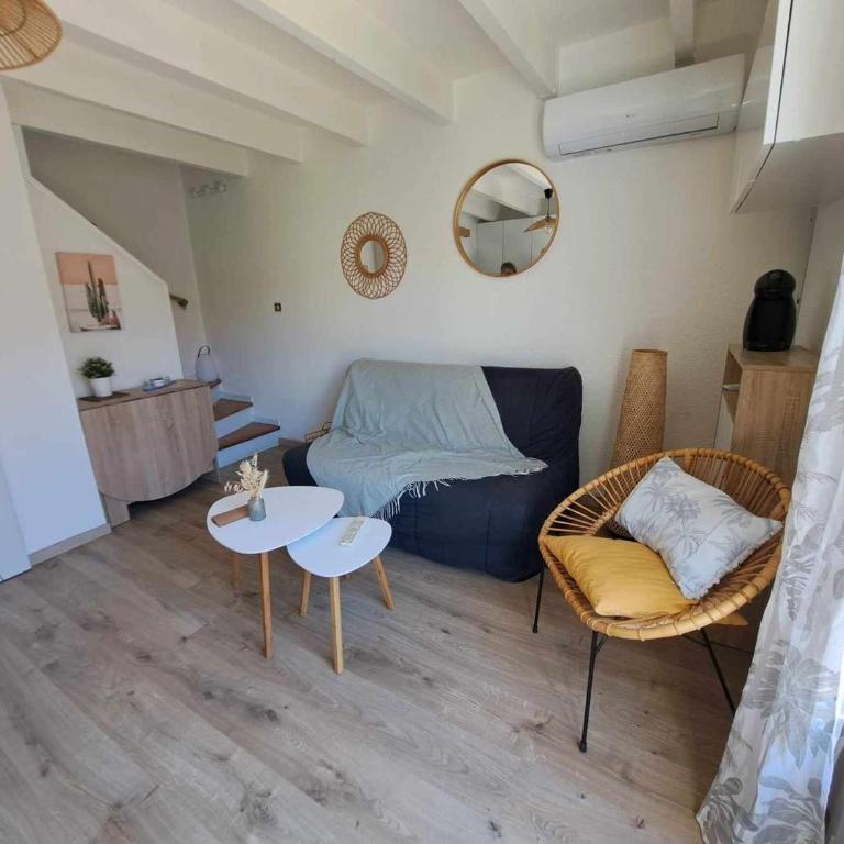 Charmante maison 2 pièces cabine 6 personnes, proche mer et étang, terrasse avec BBQ - FR-1-326-752 - Appartement - 6