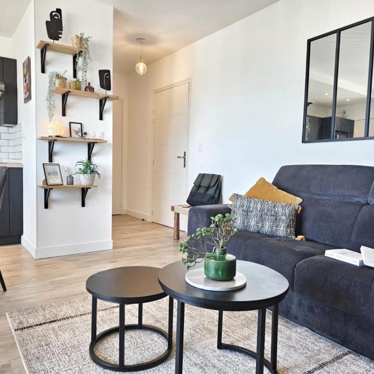 T2 design proche gare/Intra-M/Sillon, garage privé - Appartement 1 Chambre - 10