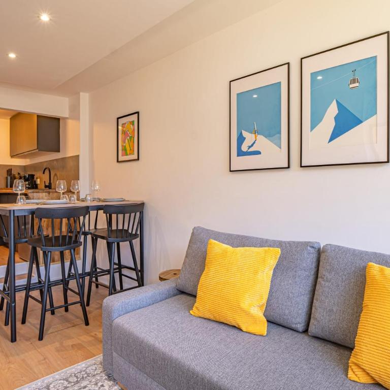Chamois Blanc Rosières- bright 1 bed apartment with amazing views - Apartamento - 1