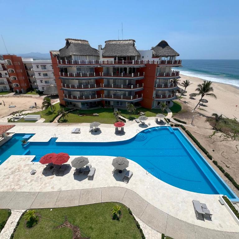 Beachfront in a peaceful Resort 8mi from Puerto Escondido - Apartamento de 2 dormitorios - Frente al océano - 21