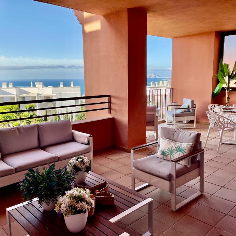 Estrella de Mar zeezicht en uitkijk op Gibraltar 40m2 terras incl zwembad Las Garzas Manilva - Apartamento de 2 dormitorios - 4