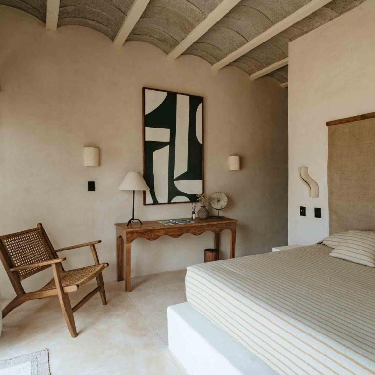 Casa Yuma, Puerto Escondido - Habitación con cama extragrande y vistas al mar - 6