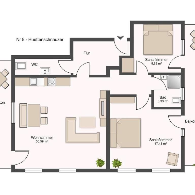 Ferienwohnung Hüttenschnauzer - Apartment - 14