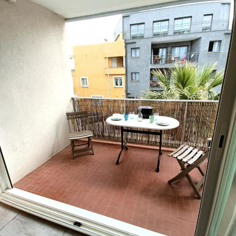 Studio Palavas proche plages et centre - terrasse - Clim & Parking - Studio avec Terrasse - 9
