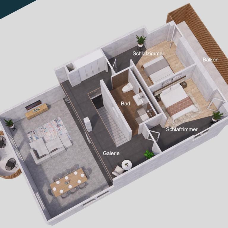 Sunset Club - LOFT - 155 m2 Sichtbeton - Zentral - Apartment mit 3 Schlafzimmern - 47