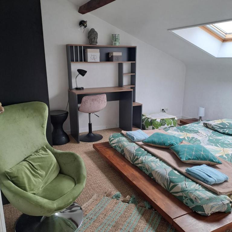 Atypique Saumur 80 m2 joli appartement 2 à 7 pers familial rénové entier 3 chambres hyper centre - Appartement 3 Chambres - 10