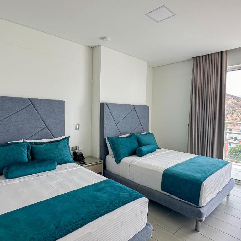 Hotel Marco Polo Rodadero - Habitación Doble Superior - 2 camas, con vistas a la ciudad - 4