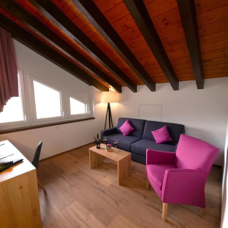 Hotel Alpenblick-Leukerbad-Therme - Panorama Signature Familienzimmer, Zugang zum Spa und Nutzung der Seilbahn - 5