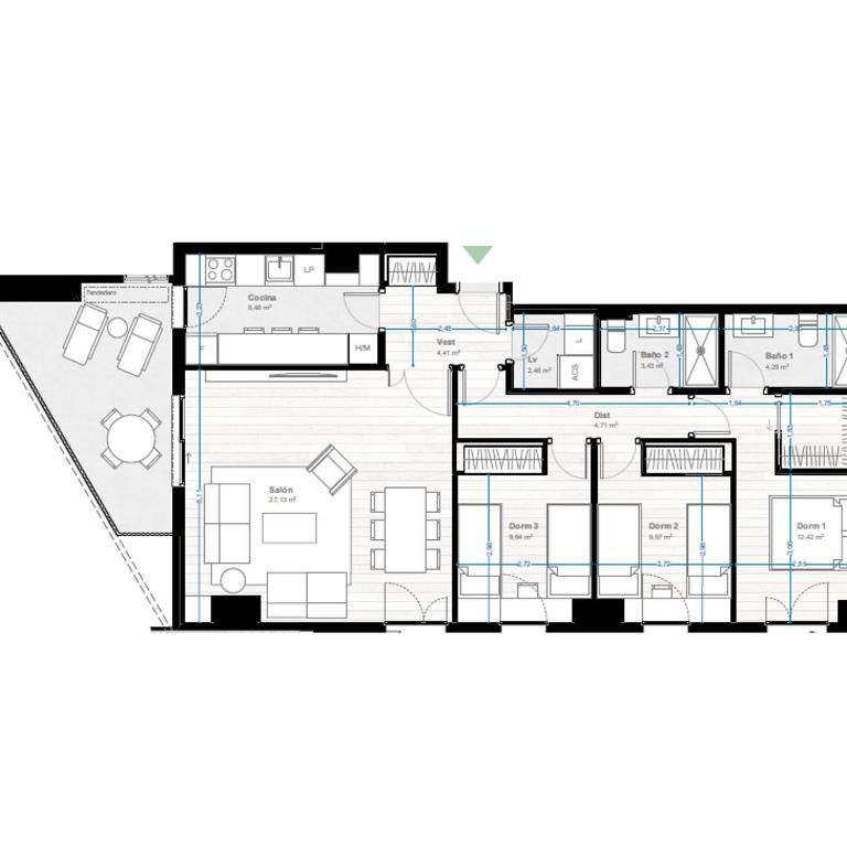 Apartamentos Martiricos by P&O - Apartamento Premium de 3 dormitorios con balcón - 19