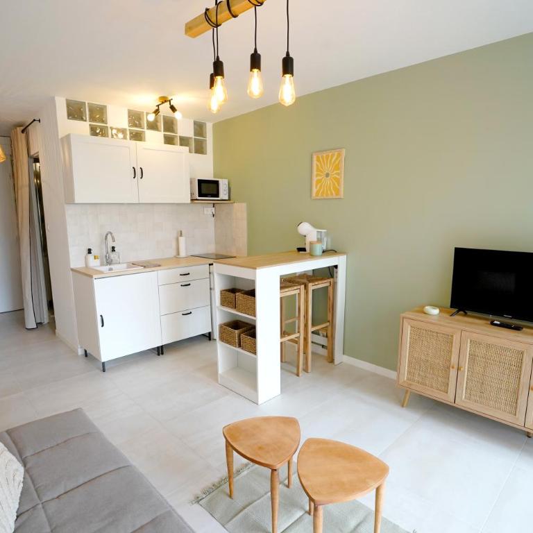 Le Cocon Azur - Studio 2P, Terrasse, AC, Plage - Studio - Vue sur Mer - 6