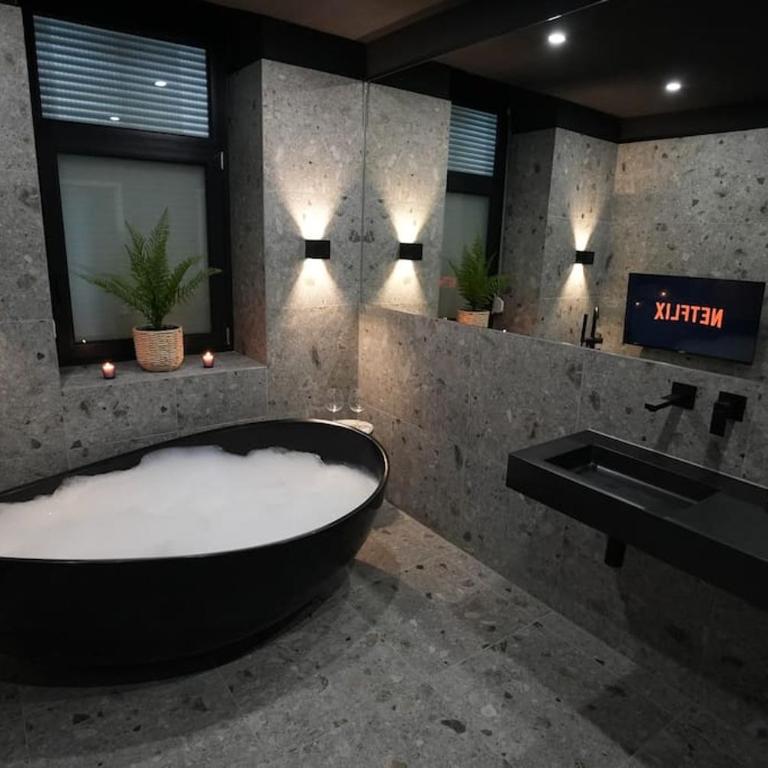 Luxusapartment mit Badewanne und Parkplatz - Apartment mit 1 Schlafzimmer - 10