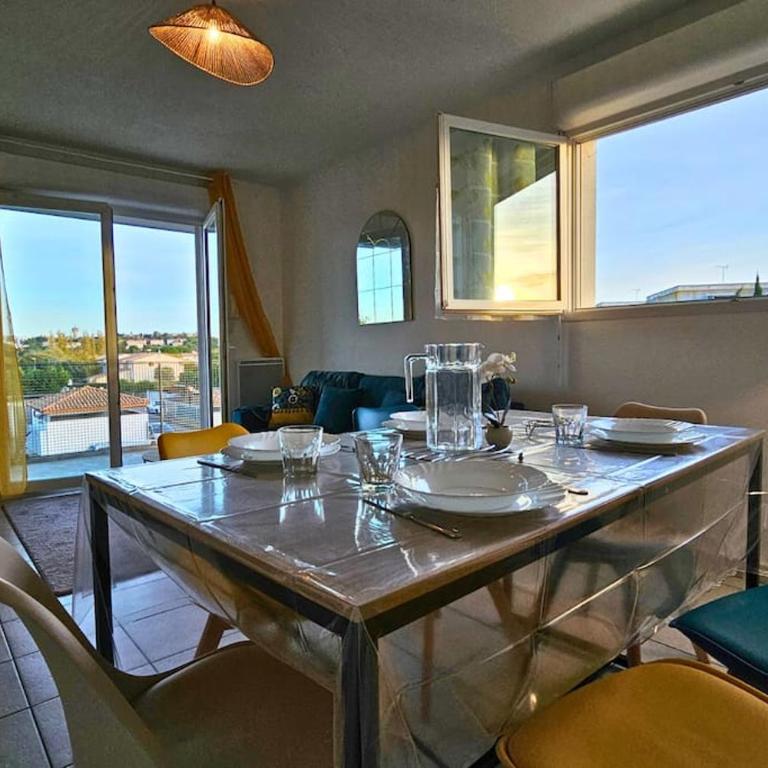L'évasion Carcassonnais avec Terrasse 2 places de Parking privée - Apartment mit 2 Schlafzimmern und Balkon - 27