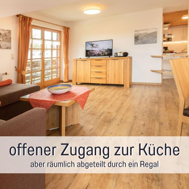 Biohof Burger, 3 sonnige Fewo, alle mit Balkon, Spielzimmer, Grillhütte, 7 km vor Oberstdorf - Apartment mit Blick auf die Berge - 6