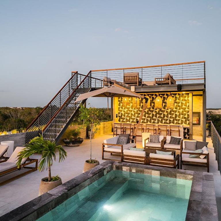 Hidden Swim up Loft w Cenote Rooftop Pool Gym - Apartamento de 1 dormitorio - 38