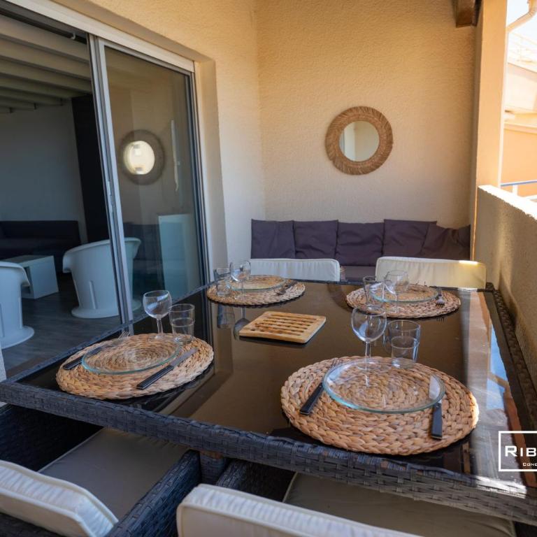 Riboleys - T2 climatisé avec piscine face à la mer - Appartement - 17