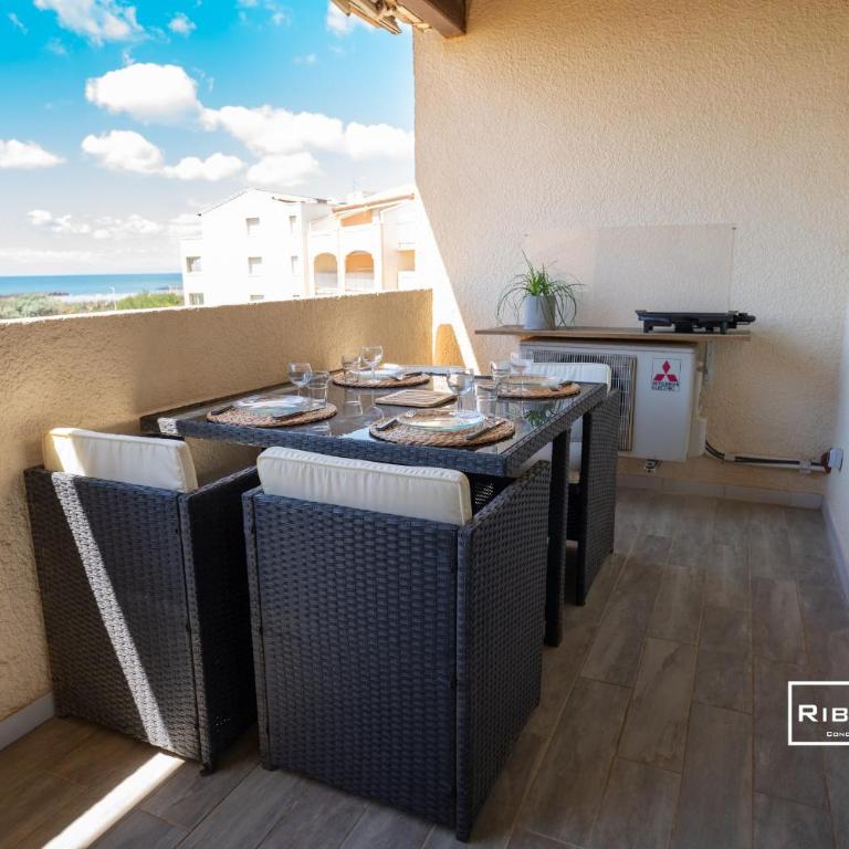 Riboleys - T2 climatisé avec piscine face à la mer - Appartement - 19