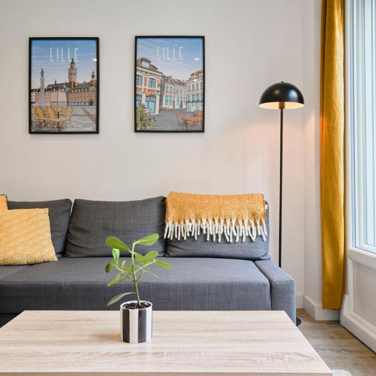 Le Chanzy - Terrasse, métro 7 min, Lille - Apartment mit 1 Schlafzimmer - 7