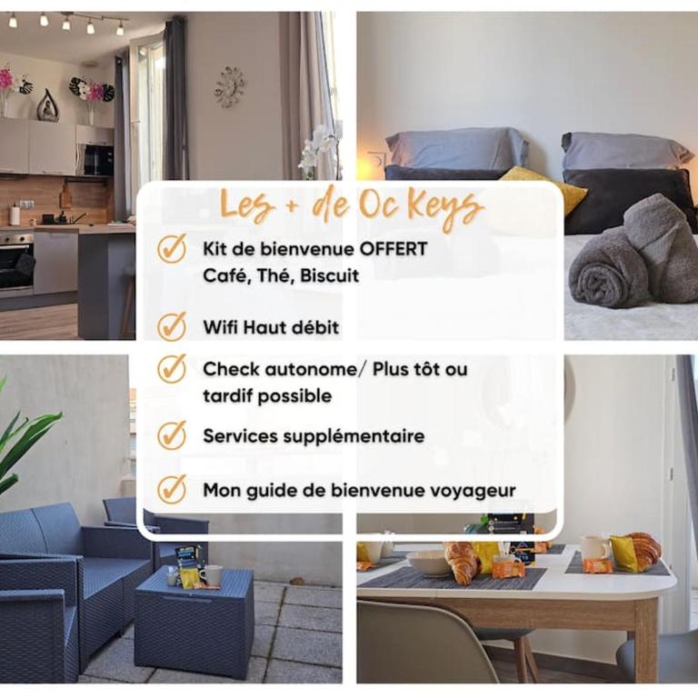 L'Orchidée, proche de la gare avec clim et terrasse - Appartamento con 2 Camere da Letto e Terrazza - 3