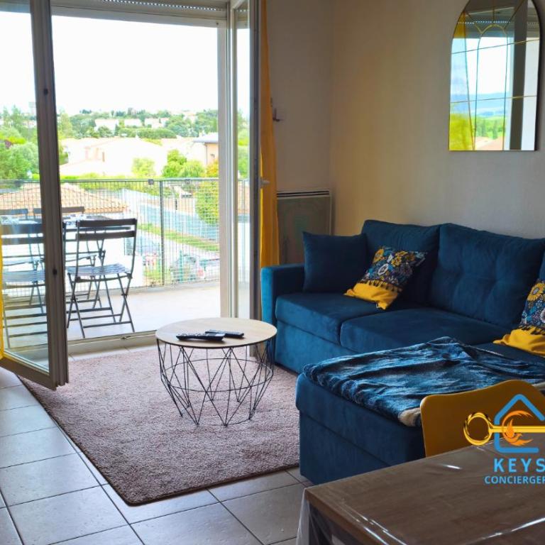 L'évasion Carcassonnais avec Terrasse 2 places de Parking privée - Apartment mit 2 Schlafzimmern und Balkon - 25