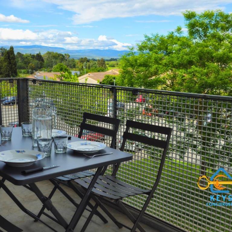 L'évasion Carcassonnais avec Terrasse 2 places de Parking privée - Apartment mit 2 Schlafzimmern und Balkon - 12
