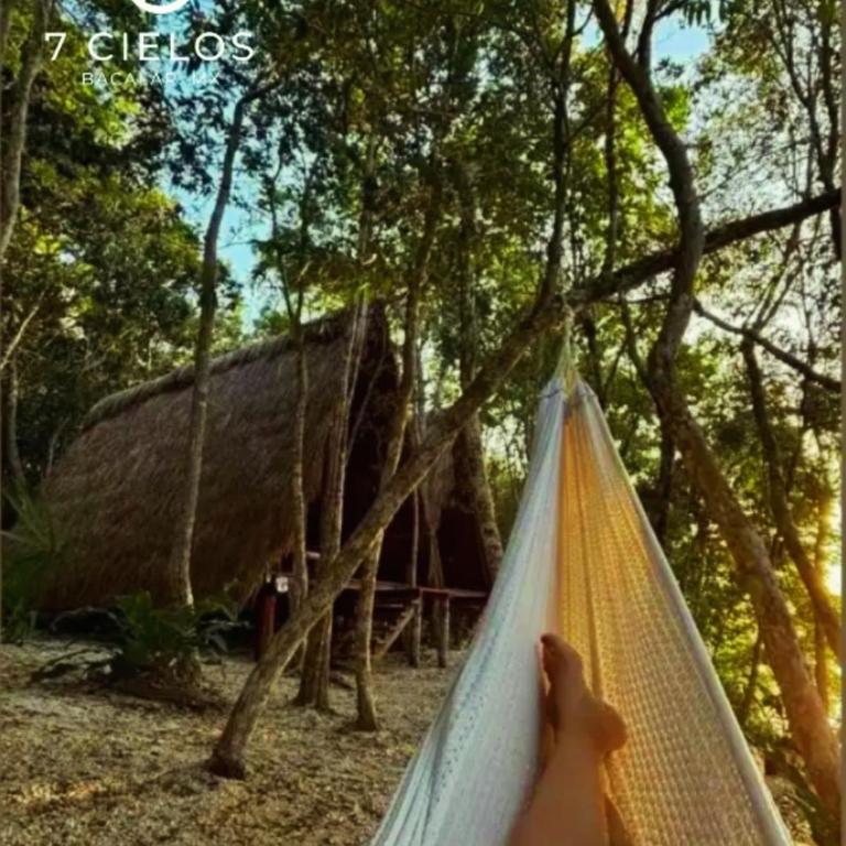 7 CIELOS BACALAR. - Habitación con cama extragrande y vistas al lago - 18