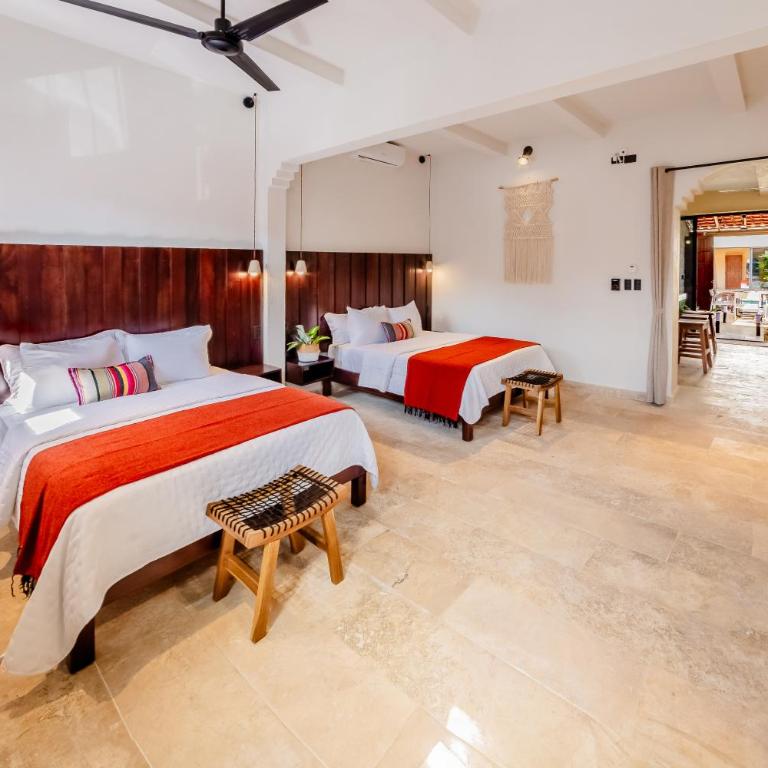 Casa mi Merida Centro, alberca, tina, cuarto king size, cuarto 2 camas dobles - Two-Bedroom Villa - 33