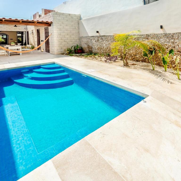 Casa mi Merida Centro, alberca, tina, cuarto king size, cuarto 2 camas dobles - Two-Bedroom Villa - 13