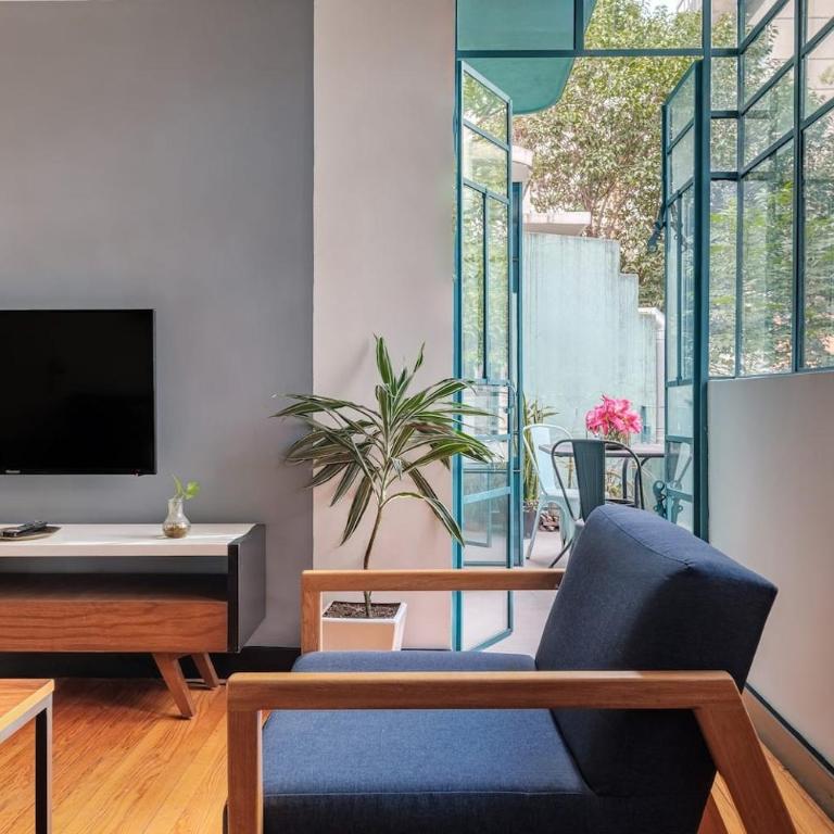 Bright & Stylish Apt With Balcony Reforma Avenue - Single Room with Balcony - 2