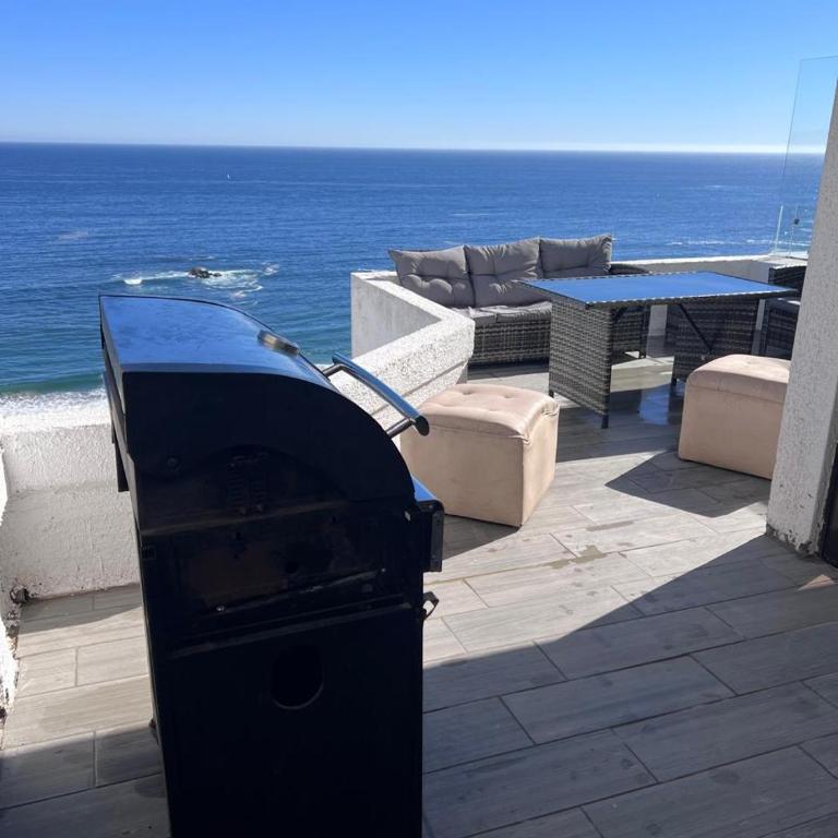 Moderno departamento con dormitorio y terraza con vista al mar y parrilla en Reñaca - Apartamento de 1 dormitorio - 16