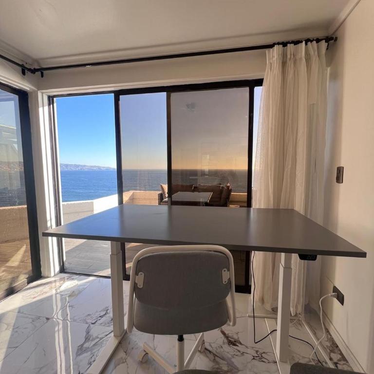 Moderno departamento con dormitorio y terraza con vista al mar y parrilla en Reñaca - Apartamento de 1 dormitorio - 29