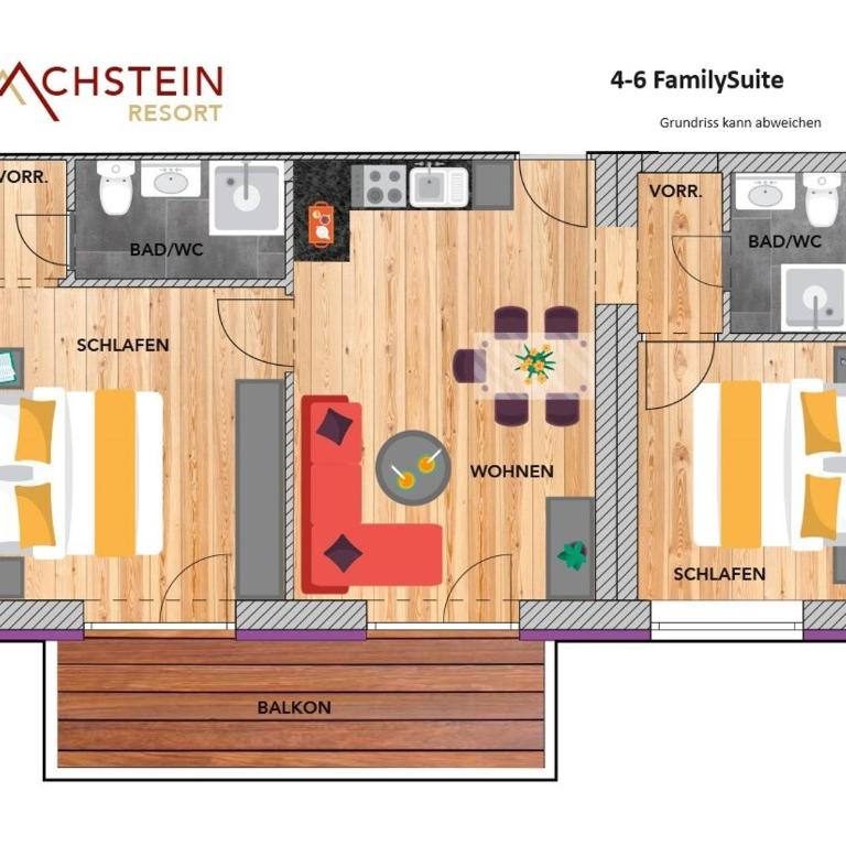 Wellness- und Familienhotel Garni Dachsteinresort - Apartment mit 2 Schlafzimmern - 6