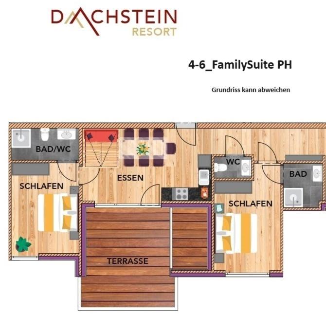 Wellness- und Familienhotel Garni Dachsteinresort - Apartment mit 2 Schlafzimmern - 5