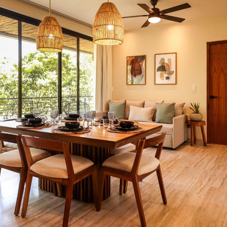 Botánic Departamento Doble en Tulum con Alberca, AC, Amenidades, Cerca de la Playa - Two-Bedroom Apartment with Balcony - 11