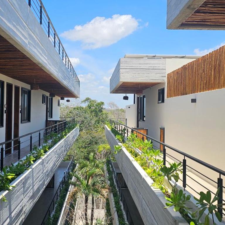 Botánic Departamento Doble en Tulum con Alberca, AC, Amenidades, Cerca de la Playa - Two-Bedroom Apartment with Balcony - 78