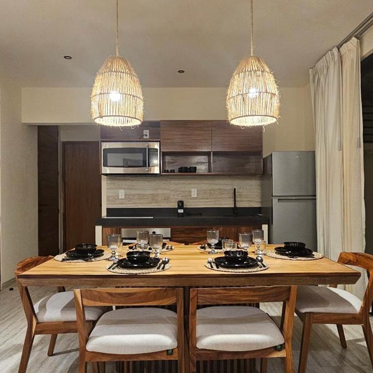 Botánic Departamento Doble en Tulum con Alberca, AC, Amenidades, Cerca de la Playa - Two-Bedroom Apartment with Balcony - 94