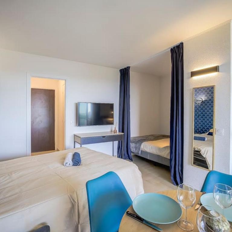 Studio vue mer, piscine - tennis - Appartement 1 Chambre - 6