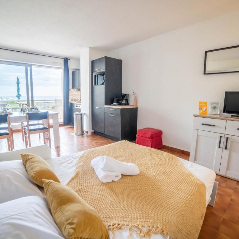 La Perle Bleue Vue sur mer-Terrasse-Parking-Plage Top ProsConciergerie Palavas-les-Flots - Appartement 1 Chambre avec Vue sur la Mer et Terrasse - 13
