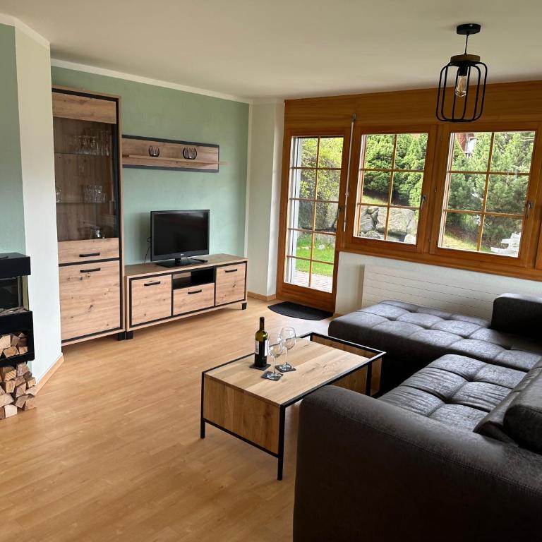 250m zur Hannigalp und Bergpanorama - Apartment mit Blick auf die Berge - 10